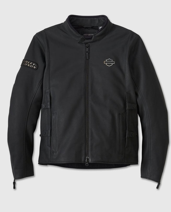 Men's Paradigm Triple Vent System 2.0 Black Leather Jacket - pocket detail