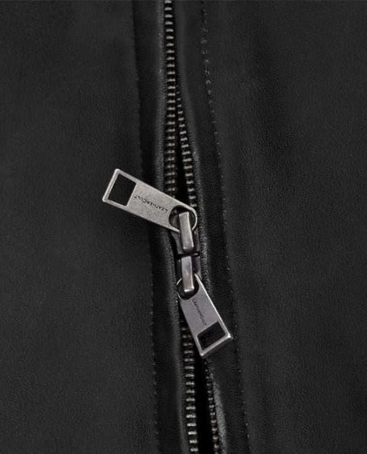 Tom Cruise Mission Impossible 7 Black Leather Jacket for Men - inner lining view