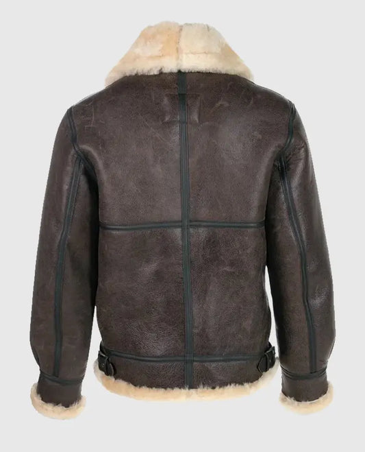 Resident Evil 4 Remake Leon Kennedy Brown Bomber Leather Jacket - side angle view