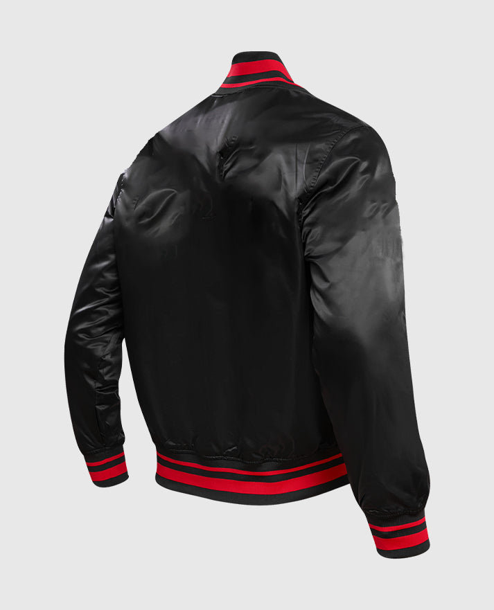 San Francisco 49ers White & Black Leather Jacket for Men - pocket detail