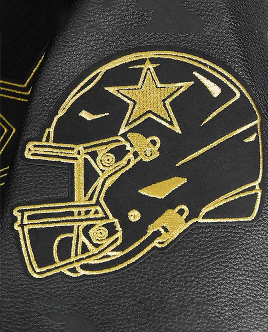 Dallas Cowboys Black & Gold Varsity Jacket - side view