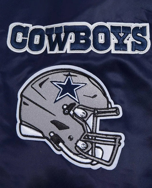 Dallas Cowboys Mashup Classic Rib Satin Jacket - side view