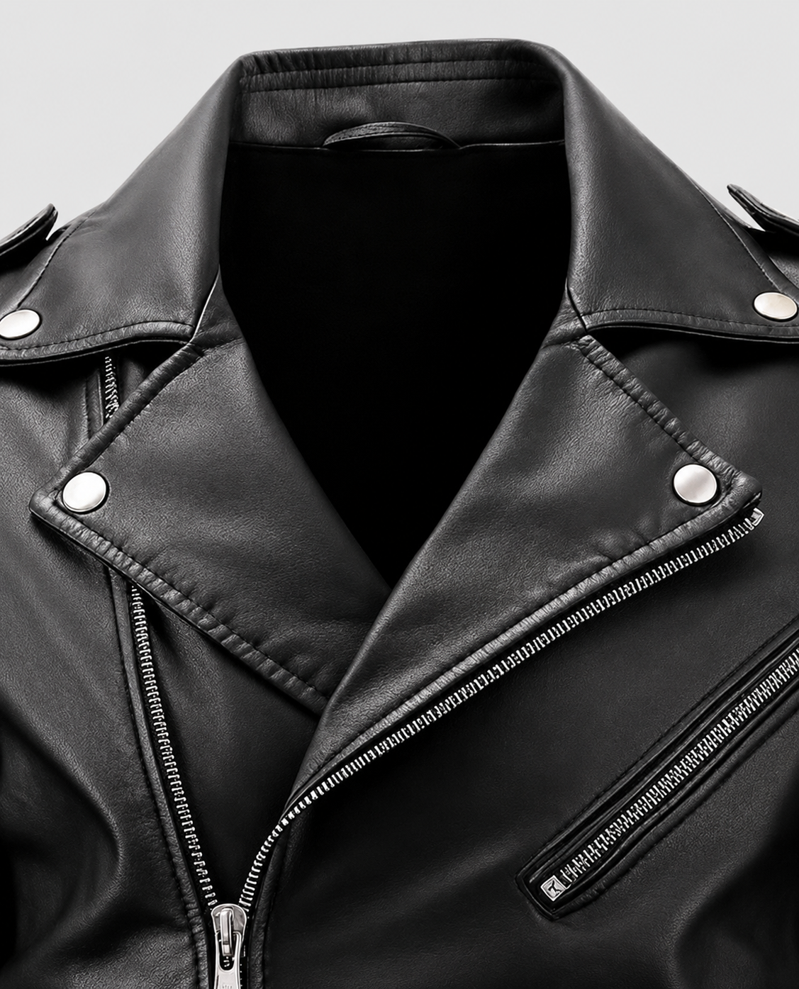 Men's Boulevard Black Biker Leather Jacket | Genuine Leather