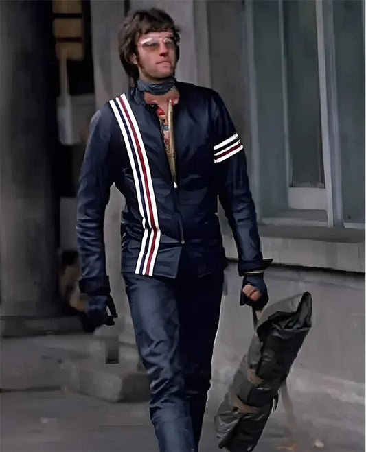 Easy Rider Peter Fonda Black Leather Jacket for Men - front view
