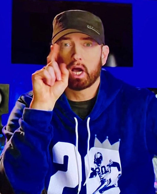 Eminem Barry Sanders Blue Hoodie - view 1