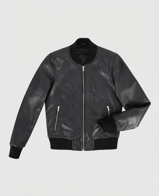 Alpha 2 Women's Black Bomber Leather Jacket – Premium Outerwear