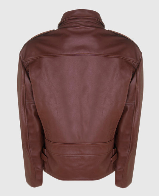 Billy Campbell Cliff Secord the Rocketeer Brown Leather Jacket for Men - side angle view