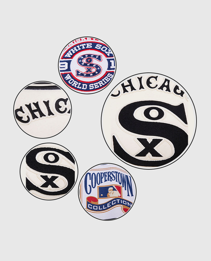 MLB Chicago White Sox Men's Rib Wool Varsity Jacket - inner lining view