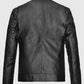 Michael Fassbender Frank Film Black Leather Jacket for Men - side angle view