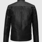 Nikolaj Coster Waldau Black Leather Jacket for Men - side angle view