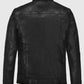 Sam Worthington Simulant Black Leather Jacket for Men - side angle view