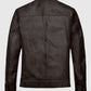 Michael Jordan Brown Leather Jacket for Men | Genuine Leather - side angle view