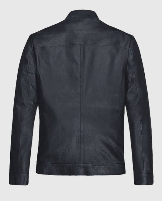 Tom Cruise Mission Impossible Fallout Black Leather Jacket for Men - side angle view