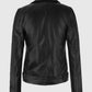 Adele Exarchopoulos Black Leather Jacket for Women - side angle view