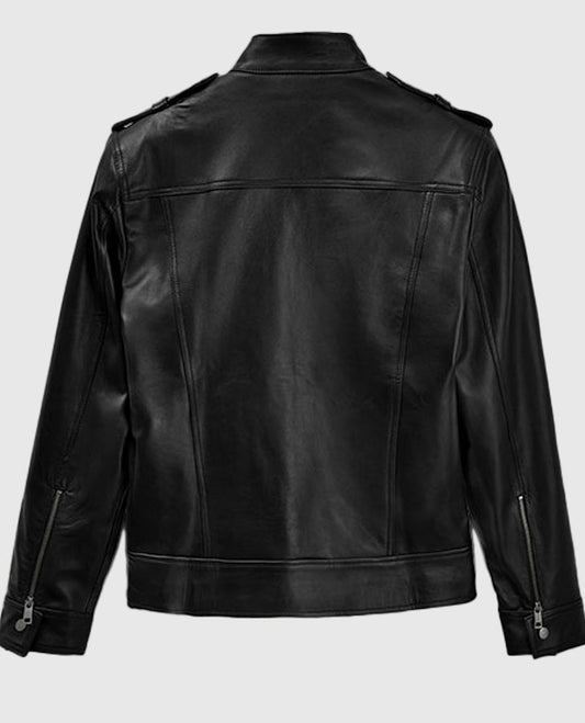Tomb Raider Alicia Vikander Black Leather Jacket for Women - side angle view
