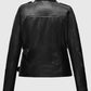 Cate Blanchett Black Leather Biker Jacket for Women - side angle view