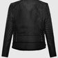 Kristen Stewart Black Leather Biker Jacket for Women - side angle view