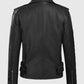 Hilary Duff Younger Black Leather Biker Jacket for Women - side angle view