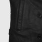 Jennifer Lawrence Black Leather Jacket for Women – Premium Outerwear - collar and zip close-up