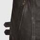 Hailey Baldwin Bieber's Brown Leather Jackets Jacket for Women - side angle view
