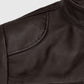 Michael Jordan Brown Leather Jacket for Men | Genuine Leather - inner lining view