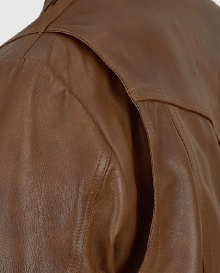 X Men Days of Future Past Brown Leather Jacket for Men - sleeve and cuff detail