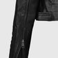 Victoria Justice Black Leather Biker Jacket for Women - inner lining view