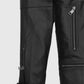 Patrick J. Adams Black Leather Biker Jacket for Men - inner lining view
