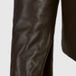 Da Vinci's Demons Tom Riley Distressed Leather Jacket for Men - collar and zip close-up