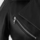Adele Exarchopoulos Black Leather Jacket for Women - inner lining view