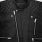 Kristen Stewart Black Leather Biker Jacket for Women - inner lining view