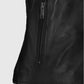 The Matrix Resurrections Carrie Anne Moss Black Leather Jacket - inner lining view