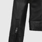 Hailey Baldwin Bieber's Leather Jackets Black Biker Jacket for Women - model wearing the jacket