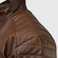 Boss Level Frank Grillo (Roy Pulver) Brown Leather Jacket for Men - model wearing the jacket