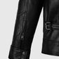 Resident Evil 6 Leon Kennedy Black Leather Jacket for Men - model wearing the jacket