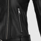 Adele Exarchopoulos Black Leather Jacket for Women - model wearing the jacket