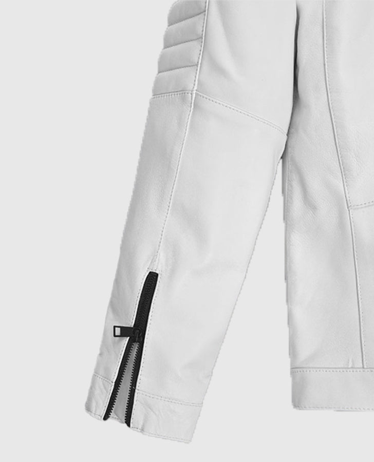 Fast and Furious 9 Vin Diesel White Leather Jacket for Men - inner lining view