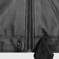 Michael Fassbender Frank Film Black Leather Jacket for Men - model wearing the jacket