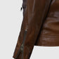 Boss Level Frank Grillo (Roy Pulver) Brown Leather Jacket for Men - detail view