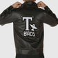 Grease T-Birds John Travolta Black Leather Jacket for Men - front view