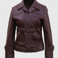 Captain America the First Avenger Peggy Carter Brown Leather Jacket - back view