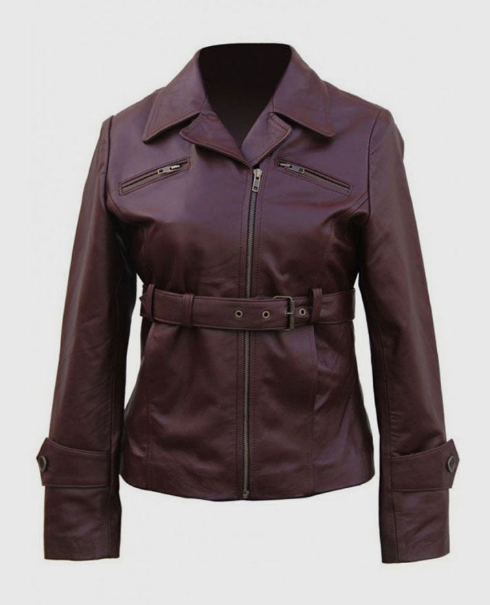 Captain America the First Avenger Peggy Carter Brown Leather Jacket - back view
