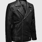 Ironwood Black Biker Leather Jacket for Men – Premium Outerwear - side angle view