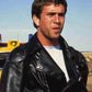 Mad Max Mel Gibson Black Leather Jacket for Men – Premium Outerwear - collar and zip close-up
