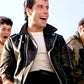 Grease T-Birds John Travolta Black Leather Jacket for Men - side angle view