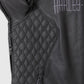 Women's Willie G Skull Graphic Leather Riding Black Jacket - side angle view