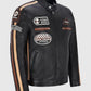 Men's Sizma Black Cafe Racer Leather Jacket – Custom Fit - side angle view