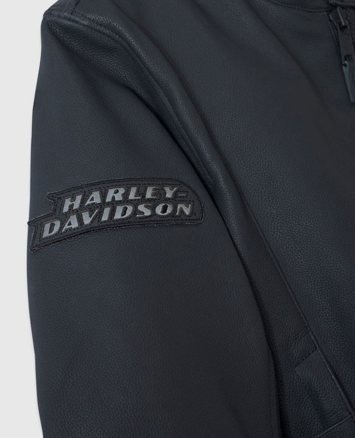 Men's Paradigm Triple Vent System 2.0 Black Leather Jacket - inner lining view