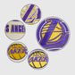 NBA Los Angeles Lakers Women's Purple-white Varsity Leather Jacket - inner lining view
