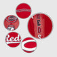 MLB Cincinnati Reds Men's Red Varsity Leather Jacket - inner lining view